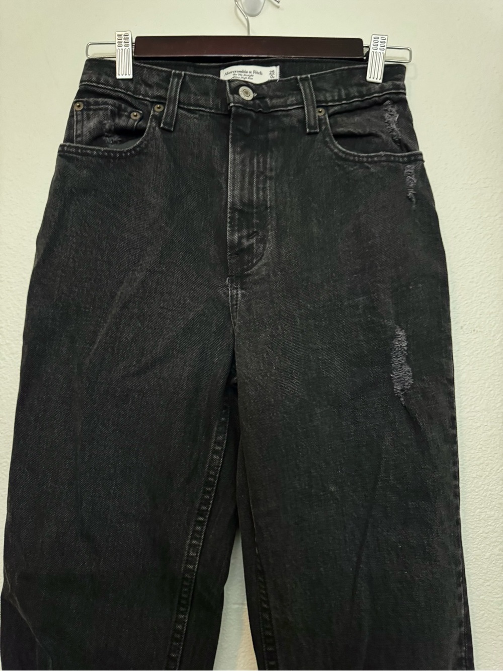 Abercrombie & Fitch Black '90s Straight Ultra High Rise Jeans NEW, without tags - Picture 4 of 5